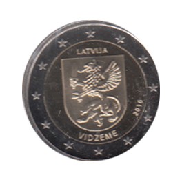 2€ Letonia 2016 "Región de Vidzeme"