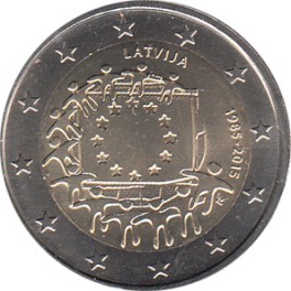 2€ Letonia 2015 "Aniversario Bandera Europea"
