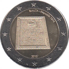 2€ Malta 2015 "República de 1974"