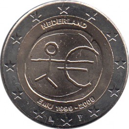 2€ Holanda 2009 "10 Aniversario de la Unión Económica y Monetaria"