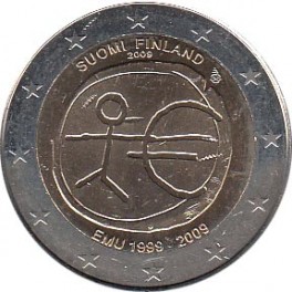 2€ Finlandia 2009 "10 Aniversario de la Unión Económica y Monetaria"