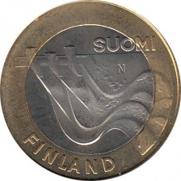 5€ Finlandia 2013 "Karelia planta de energía eléctrica"