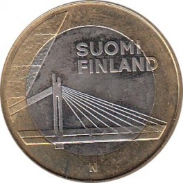 5€ Finlandia 2012 "Lapland puente de velas de leñador"