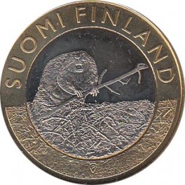 5€ Finlandia 2015 "Satakunta, castor"
