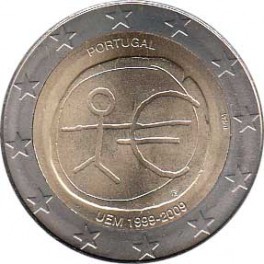 2€ Portugal 2009 "Aniversario Unión Económica y Monetaria"