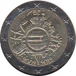 2€ Bélgica 2012 "Décimo aniversario del euro"