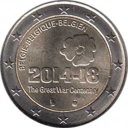 2€ Bélgica 2014 "Aniversario comienzo Primera Guerra Mundial"
