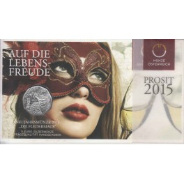 5€ Austria 2015 PLATA "Año nuevo - el murciélago"