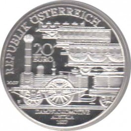 20€ Austria 2007 PLATA "Ferrocarril del Norte"